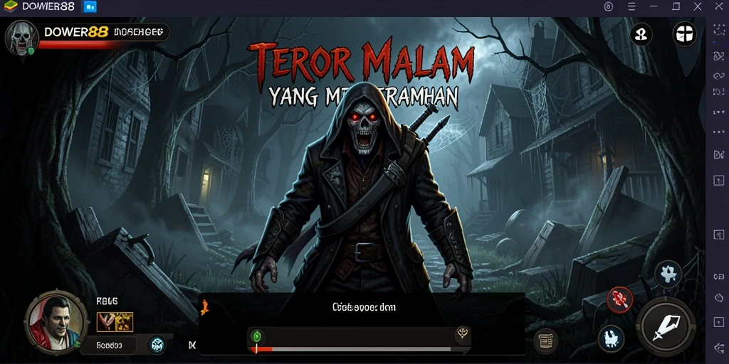 Gambaran gameplay DOWER88 yang menakutkan dan mencekam.