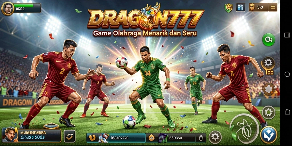 Screenshot DRAGON777 menampilkan gameplay olahraga yang penuh aksi.