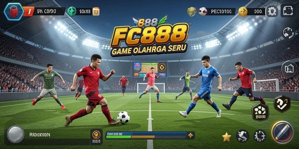 Tampilan gameplay yang menampilkan aksi olahraga seru di FC888.