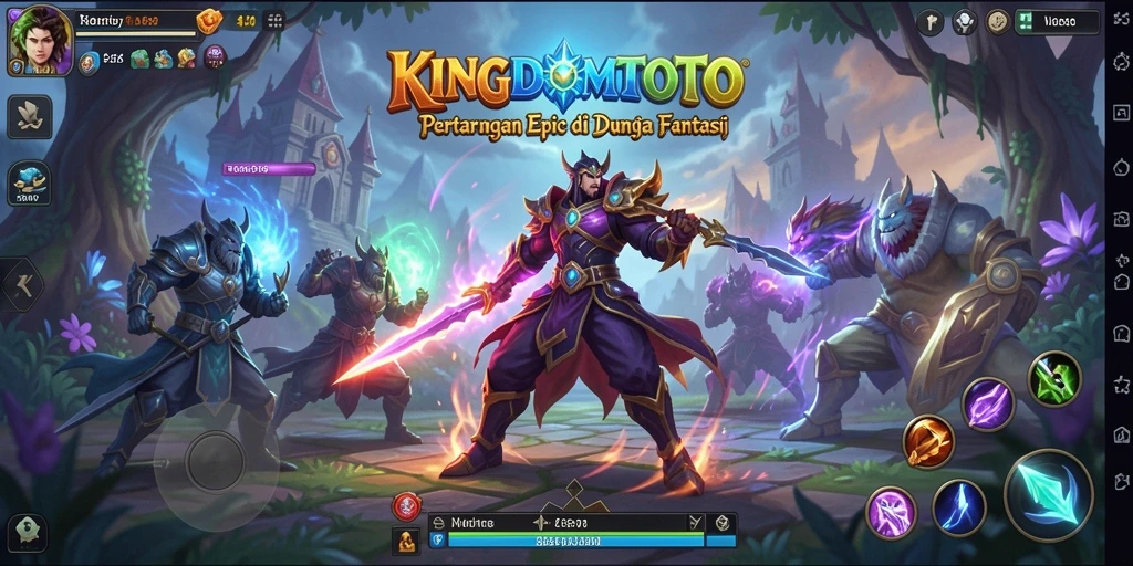 Menampilkan aksi seru dari gameplay KINGDOMTOTO.