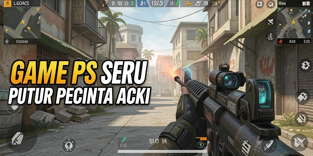 Screenshot LGOACE menampilkan aksi laga seru dalam gameplay FPS.