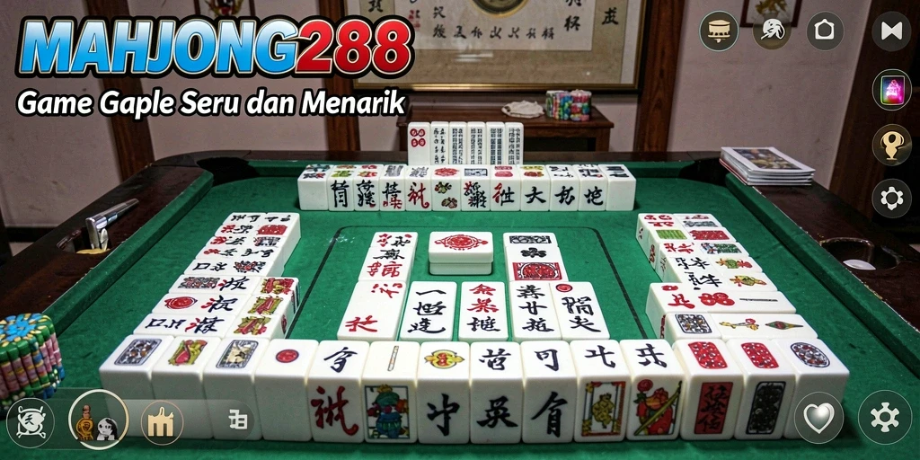 Screenshot gameplay Gaple yang seru di MAHJONG288.
