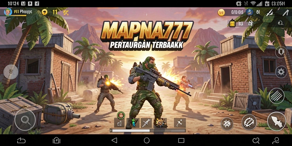 Tangkapan layar utama dari gameplay Battle Royale di MAPNA777.