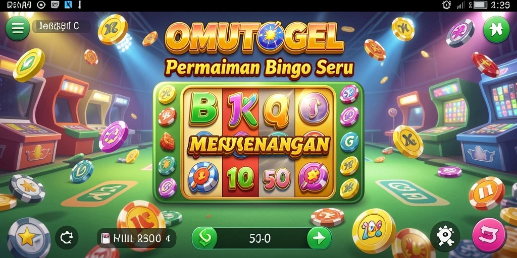 Screenshot gameplay OMUTOGEL menampilkan keseruan permainan Bingo.