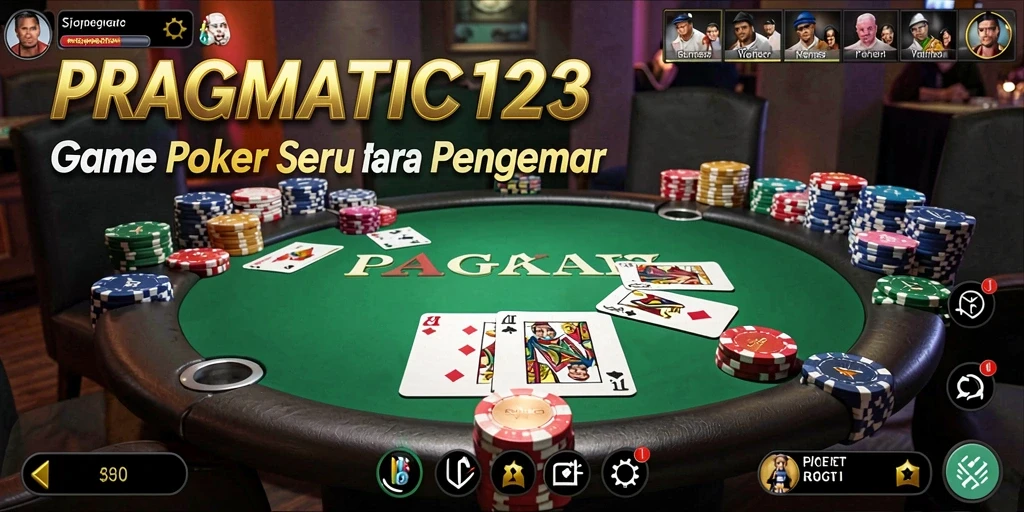 Tampilan gameplay Poker yang menarik dan interaktif.