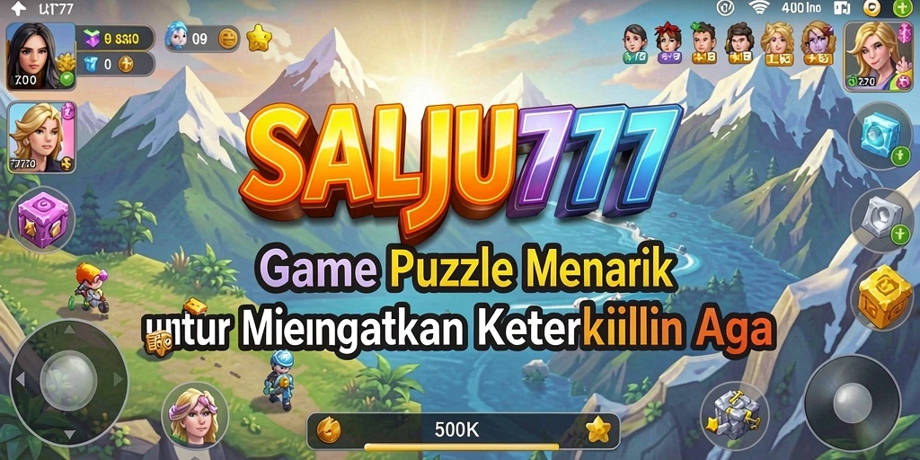 Screenshot gameplay SALJU777 menampilkan puzzle yang menantang dan desain grafis yang menarik.