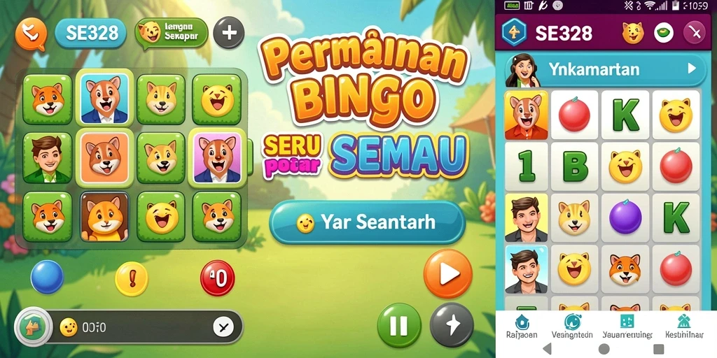 Screenshot gameplay SE328 yang penuh keseruan dalam permainan Bingo.